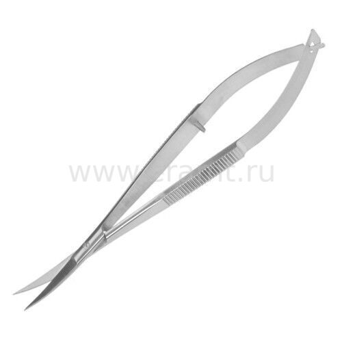 Ножницы глазные пружинные изогнутые